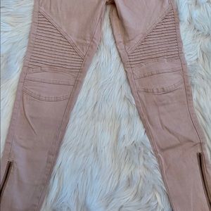 Pink Moto Jeggings
